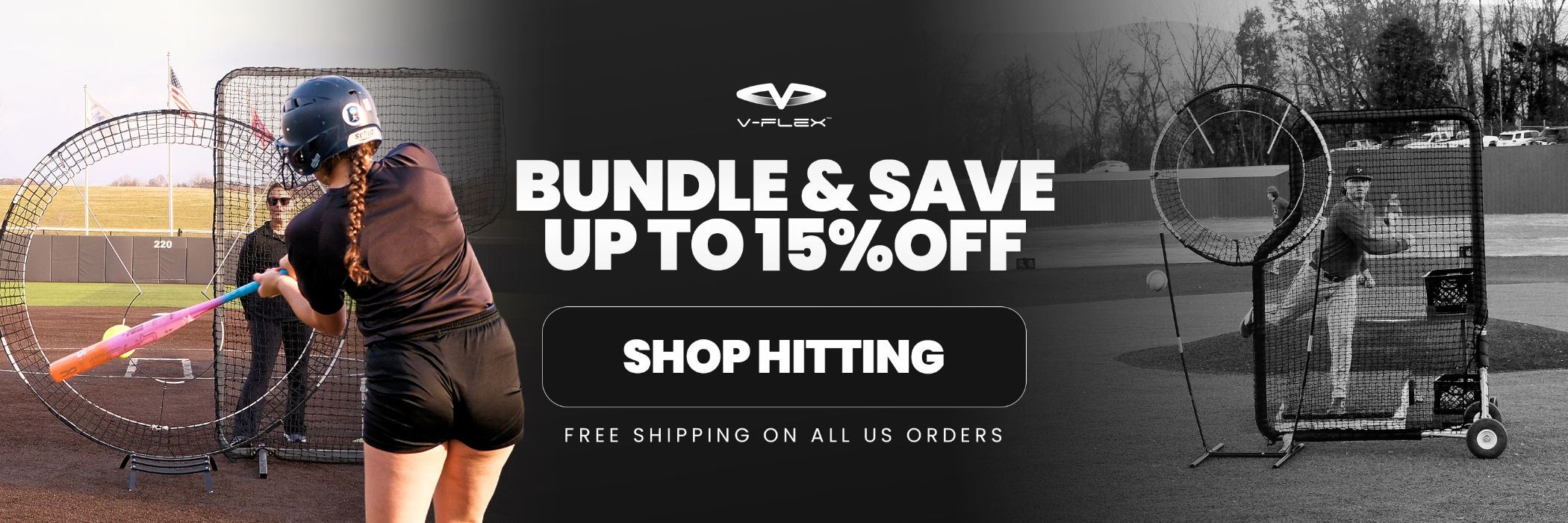 V Flex Hitting Desktop Banner